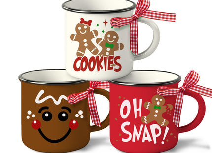 Paayna Christmas Gingerbread Man Mini Coffee Mug Set of 3