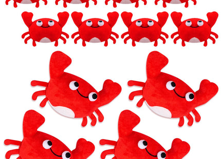 12Pack Plush Crab Lobster Toy Soft Stuffed Crab Hanging Ornaments