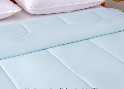 Amazon Basics Cooling Comforter, Temperature Regulating Blanket for Hot Sleepers, Summer & All Season Bedding, Lightweight, 90"x90", Queen, Blue