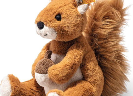 Steiff Phil Plush Squirrel, Premium Stuffed Animal Squirrel for Kids (Brown, 8")