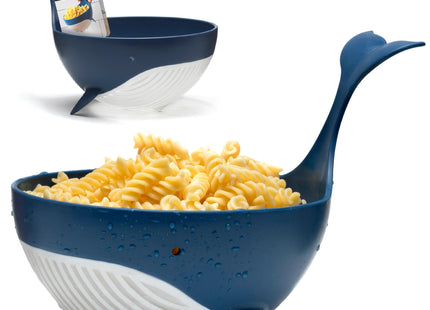 Peleg Design Pastail Medium Pasta Colander – Fun Whale-Shaped Plastic Colander for Draining Pasta, Vegetables, and Fruit. Fun kitchen gadgets. Cute kitchen gift.