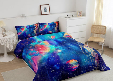 Feelyou Jellyfish Ocean Sea Comforter Set Twin Size Boys Bedding