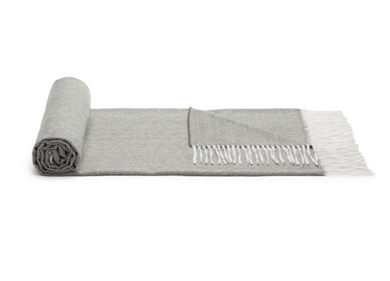 Amazon Basics Cozy Room Décor Throw Blanket, Lightweight, Recycled Polyester, Machine Washable, 50"x 60", Dark Gray and Light Gray Herringbone