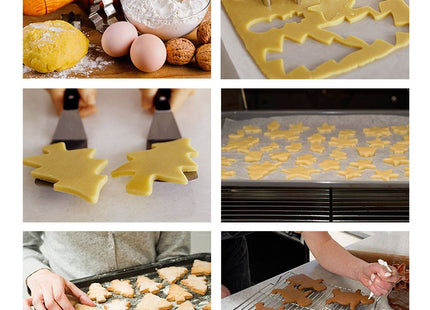 Christmas Cookie Cutters Set - Holiday Mini Cookie Cutter set of 10, Include: Gingerbread House, Snowflake, Christmas Tree, Gingerbread girl, Heart, Star, Moon, Christmas Crutch, Bell, Boot