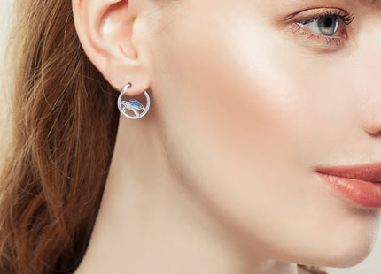 Turtle Hoop Earrings 925 Sterling Silver Sea Turtle Earrings Jewelry