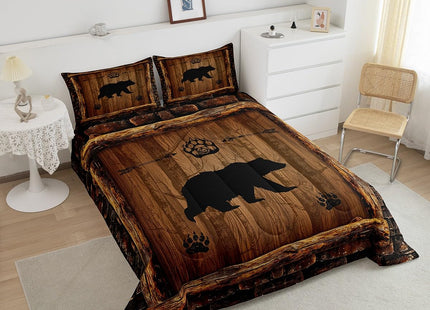 Feelyou Bear Animals Cabin Comforter Set Full Size Kids Boys Girls Bedding