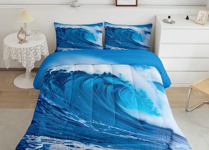 Feelyou Ocean Wave Comforter Set Twin Size for Boys Girls Teens