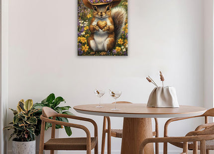 Squirrel Wall Art Western Squirrel Pictures Wall Decor Painting 16"X12"