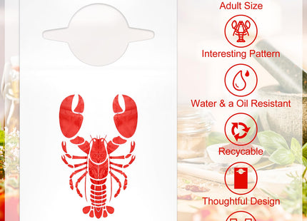 Umigy 200pcs Adult Lobster Crab Bib Wet Wipe Glove Set Seafood Party Supply