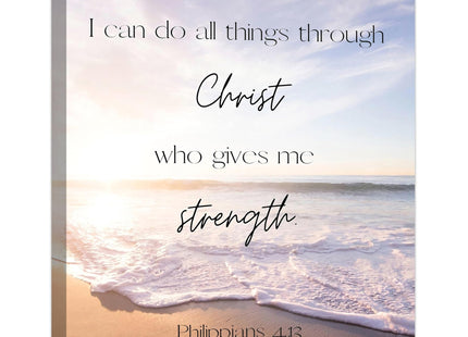 Tijuboni Coastal Christian Bible Verse Wall Art 16"x20"