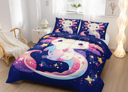 Nttopship Whale Comforter Bedding Set with 2 Pillowcase Queen Size Ocean Comforter Set for Kids Boys Girls Bedroom Decor