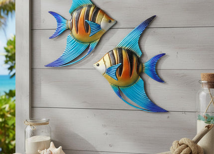 Newinhome Ocean Dreams Metal Wall Art - Handcrafted Iron Sea Creature Cutouts - Coastal Style Home Decor - Unique Gift
