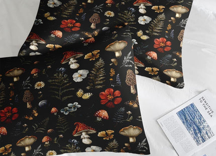 Pamnest Full Comforter Set with Sheets, 7 Pieces Woodland Mushroom Bedding