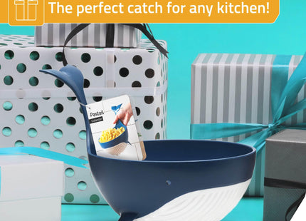 Peleg Design Pastail Medium Pasta Colander – Fun Whale-Shaped Plastic Colander for Draining Pasta, Vegetables, and Fruit. Fun kitchen gadgets. Cute kitchen gift.