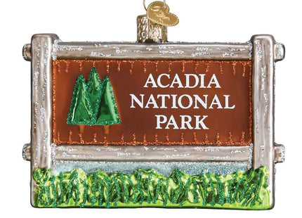 Old World Christmas Ornaments: State Parks Glass Blown Ornaments for Christmas Tree, Acadia National
