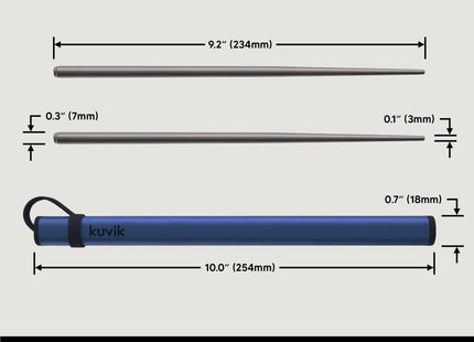 Kuvіk Titanium Chopsticks with Nautical Blue Carrying Case
