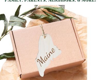 Maine Christmas Ornament | Wooden State Ornament Gift