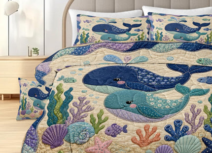 Sleepwish Whale Ocean Comforter Gentle Marine Comforter Set Twin