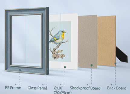 Afuly 8x10 Blue Picture Frame Vintage Coastal Photo Frame