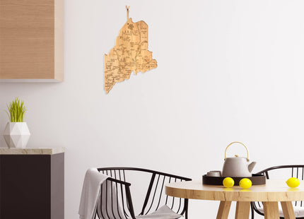 Totally Bamboo Destination Maine State Shaped Cutting Board