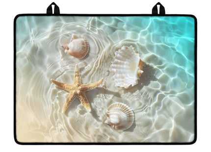 Txsniver Stove Top Cover for Electric Heat Resistant Glass Ceramic Cooktop Cover Mat Versatile Flat Top Induction Stove Cover Protector for Kitchen Decor, 29 x 21 Inch, Starfish Seashell