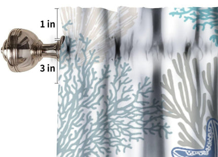 YSWOW Nautical Coastal Valance Curtain Beach Sea Starfish Seashell Art Printed Window Drapes for Bedroom Living Room Decor W54xL18in Fabric 1 Panel
