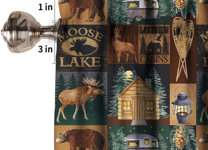 Rustic Farmhouse Valance Curtain, Vintage Cottage Country Style Rustic Cabin Fishing Windows Valance for Bedroom Living Room Cafe Office 54x18 Inch