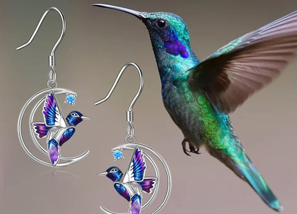 YFN Hummingbird Earrings Bird Dangle Earrings Sterling Silver Jewelry Hummingbird Gifts for Women