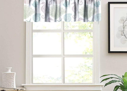 JESTRONRY Starfish Seashells Valance Curtain, Ocean Beach Theme Curtain Valances for Bedroom Living Room Kitchen Decor with Rod Pocket