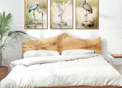 IARTTOP Blue Heron Wall Art Coastal Birds Wall Decor Sea Bird Art Prints