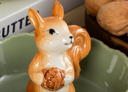 DIHOclub Cute Squirrel Candy Bowl Ceramic Candy Dish (Green Squirrel)