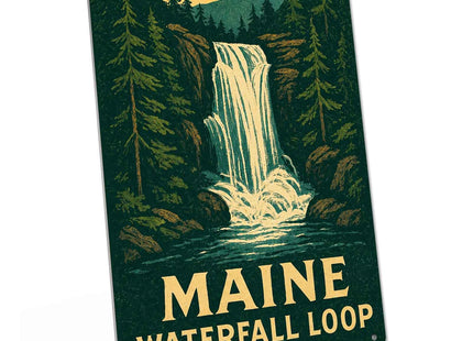 Maine Waterfall Loop Vintage Metal Signs 8 X 12 Inch