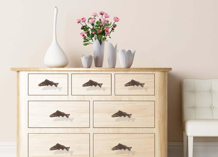 Sraseenomy 6 Pack Fish Cabinet Knobs, Zinc Alloy Drawer Pulls
