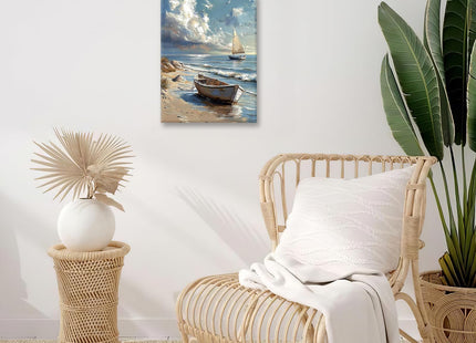 Estused Sailboat Beach Wall Art Ocean Sailboat Wall Decor 12"x16"