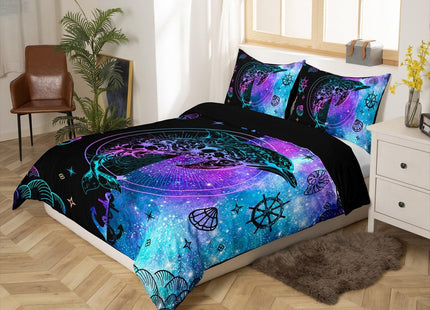 Feelyou Dolphin Ocean Duvet Cover Set Girls Twin