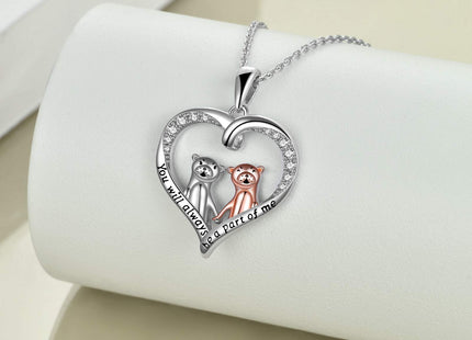 ONEFINITY Otter Gifts Necklace for Women Sterling Silver Sea Otter Necklace Cute Animal Otter Pendant for Mom Sister Jewelry Gift