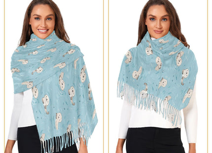 JHKKU Women's Sea Otter Scarf Pashmina Feel Shawls
