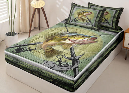 Feelyou Fishing Hunting Pike Comforter Set Full Size Girls Boys