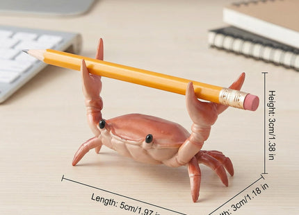 Crab Pen Holder for Desk - 4 PCs Crab Pen Holder, Creative Weightlifting Crab Pencil Stand Holder, Funny Desk Decor for Office Desks, Pencil Stand Holder, Cute Office Decor at Home, School, Studio