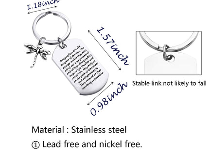 MYOSPARK Dragonfly Keychain Graduation Gift Dragonfly Lovers Gift Encouragement Gifts for Her (Dragonflies Keepers KC)