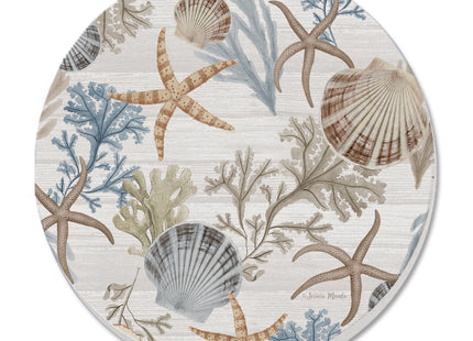 Thirstystone Starfish & Shells 4 Pack Round Absorbent Stone Coasters