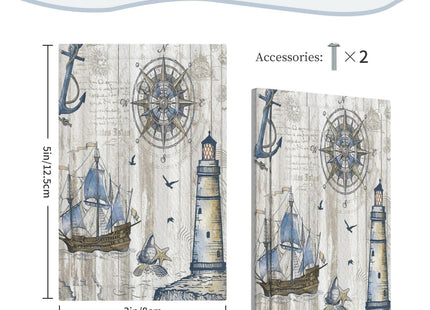 Light Switch Covers 1 Gang Nautical Lighthouse Boat Wood Decorative No Device Wall Plate Blank Switchplate Electrical Faceplate For Farmhouse Bathroom Decor