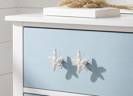 VOSAREA 2pcs Sea Drawer Knobs Coastal Drawer Pulls Ocean Drawer Pulls Nautical Theme Sea Door Handles Cast Iron Knobs for Cabinets Dresser (Sea Star)