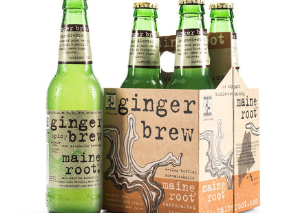 Maine Root Soda - Fair Trade Craft Soda in Glass Bottles (Ginger Beer 12 Pack)