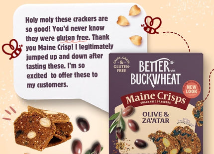 Maine Crisps Olive & Za'atar Crisps, 4 Oz (Pack of 1)