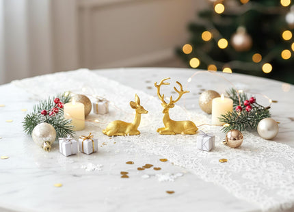 Ardax Golden Home Decor Deer Figurines, Hairy Patterns