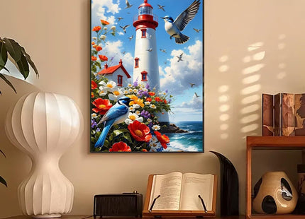 Lighthouse Diamond Art Kits for Adults, Home Wall Decor Gift 12" x 16"