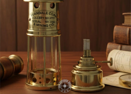 100% Working Brass 7" Miner Lamp Antique Maritime Ship Boat Oil Lantern Home Decor Gift