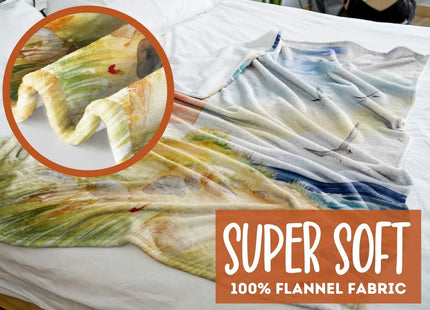 InnoBeta Lighthouse Throw Blanket - Flannel for Lighthouse Lovers - 50" x 65" White