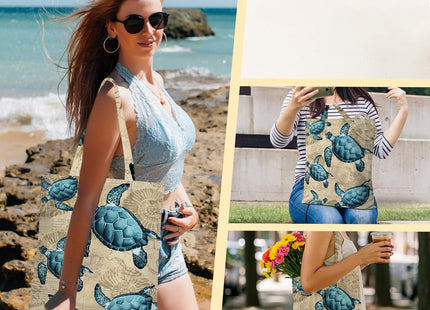 Sea Turtle Gifts Tote Bag, Cute Sea Turtle Tote Bag Reusable Shopping